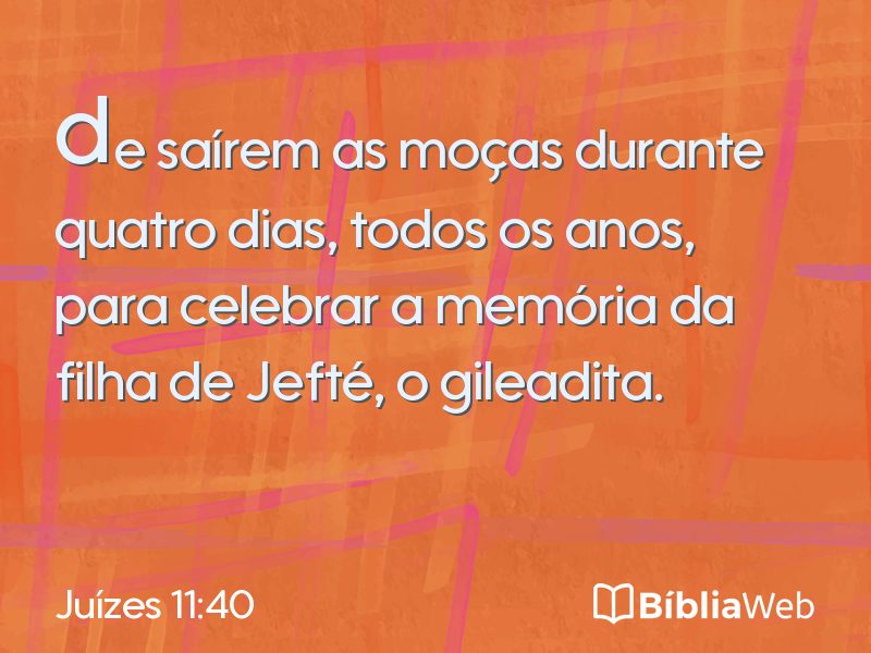 Juízes 11:40 em imagem para compartilhar