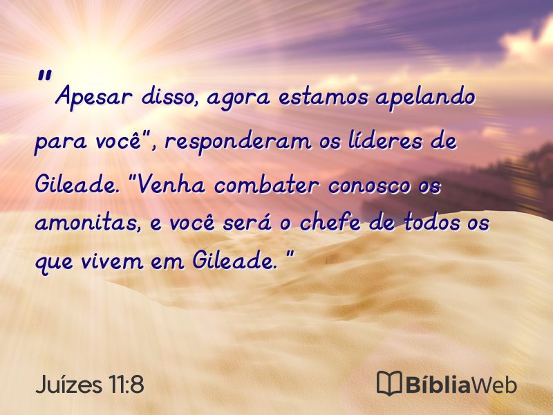 Juízes 11:8 em imagem para compartilhar