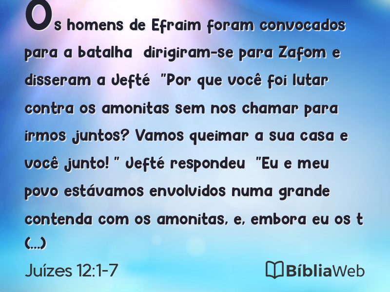 Juízes 12:1-7 em imagem para compartilhar