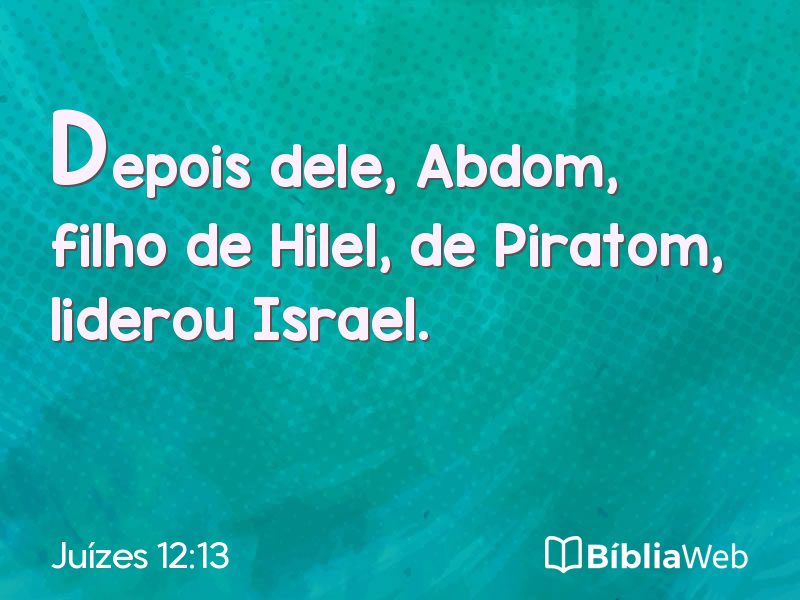 Juízes 12:13 em imagem para compartilhar