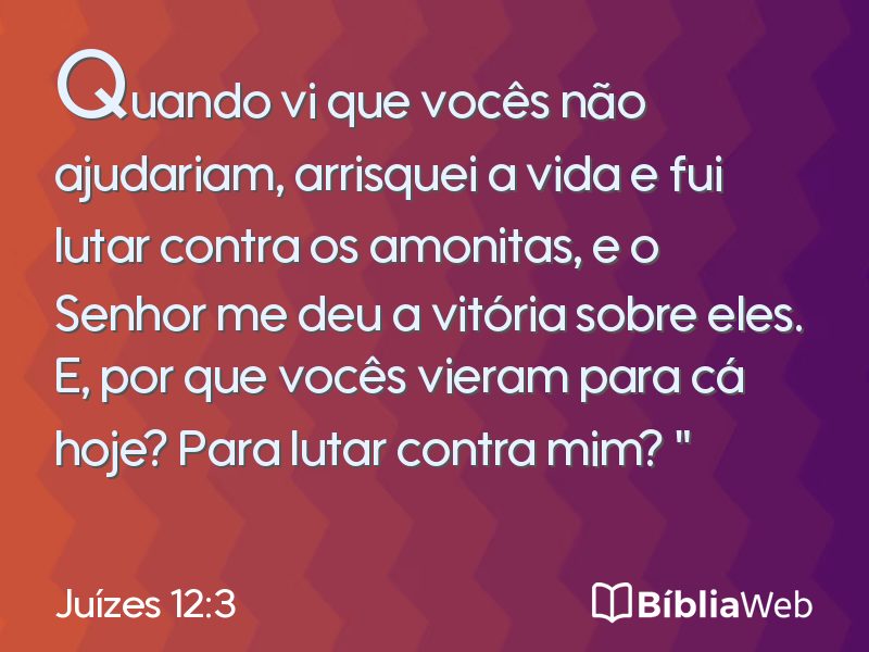 Juízes 12:3 em imagem para compartilhar