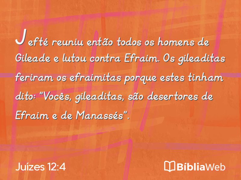 Juízes 12:4 em imagem para compartilhar