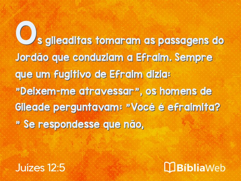 Juízes 12:5 em imagem para compartilhar