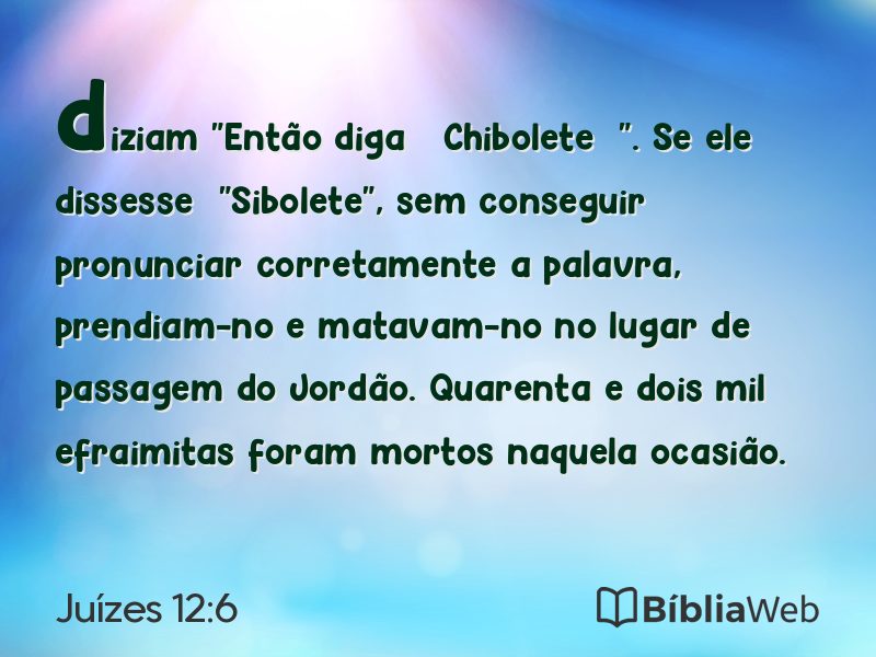 Juízes 12:6 em imagem para compartilhar