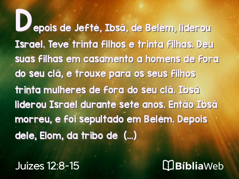 Juízes 12:8-15 em imagem para compartilhar
