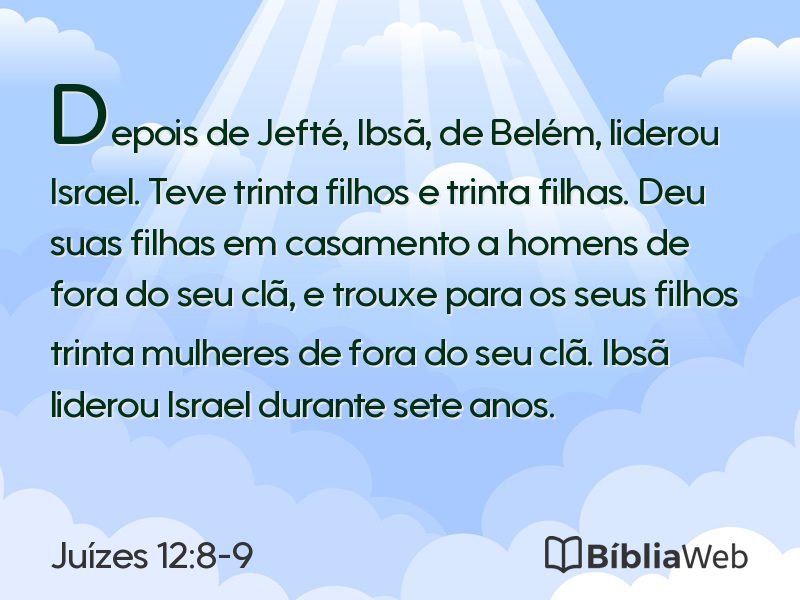 Juízes 12:8-9 em imagem para compartilhar