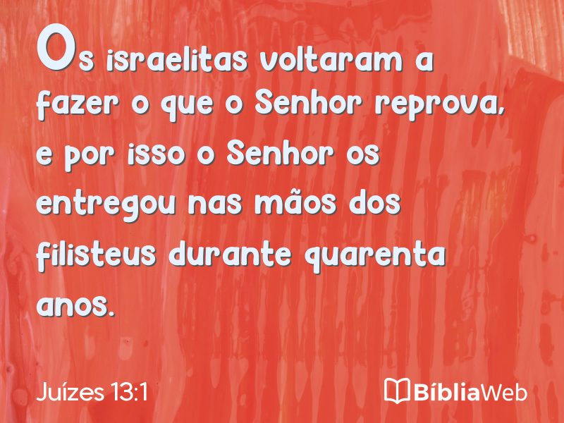 Juízes 13:1 em imagem para compartilhar