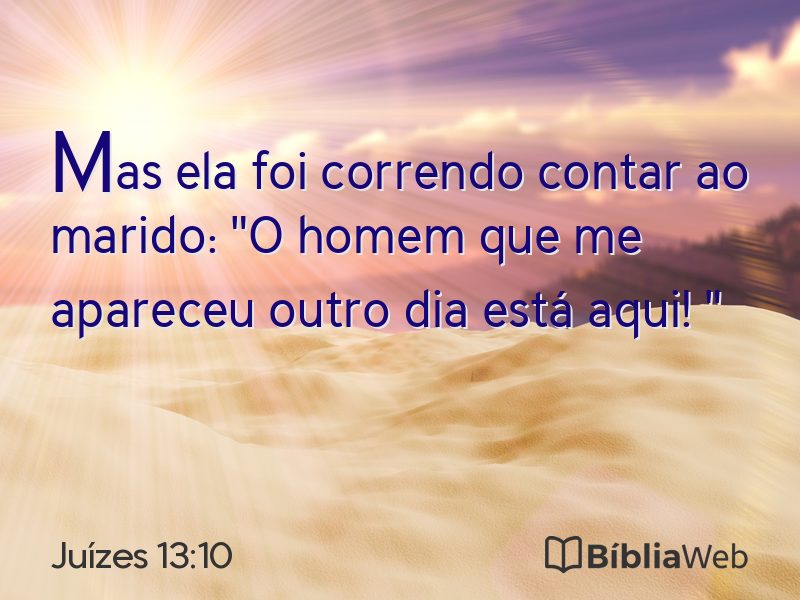 Juízes 13:10 em imagem para compartilhar