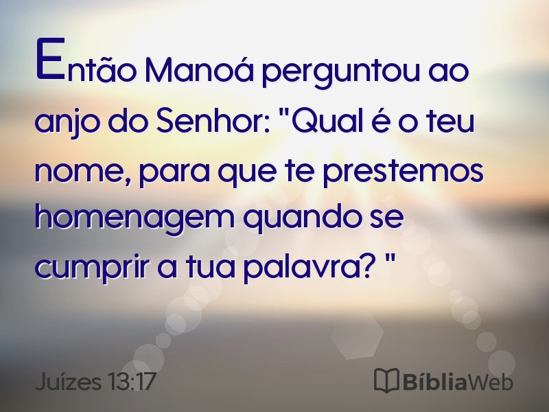 Juízes 13:17 em imagem para compartilhar