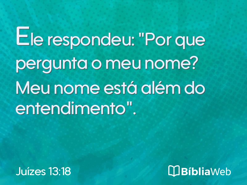 Juízes 13:18 em imagem para compartilhar
