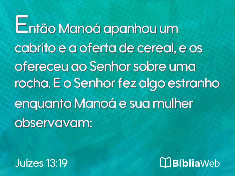 Juízes 13:19 em imagem para compartilhar