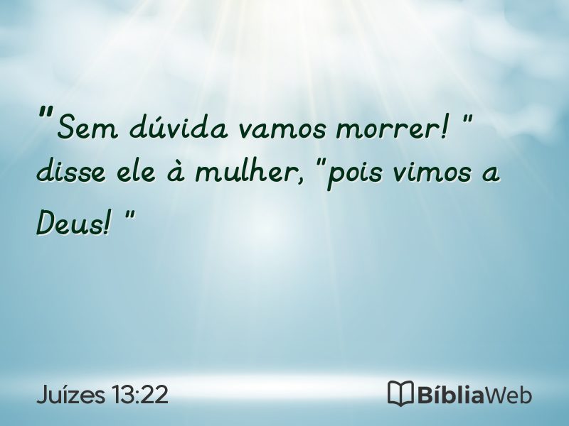 Juízes 13:22 em imagem para compartilhar