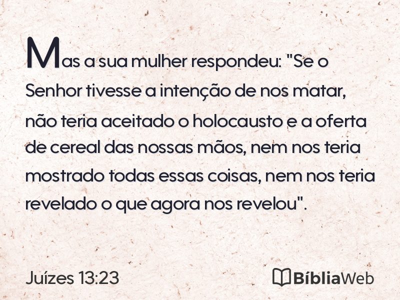Juízes 13:23 em imagem para compartilhar
