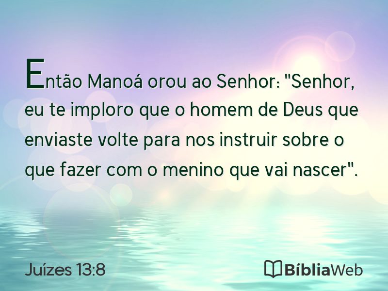 Juízes 13:8 em imagem para compartilhar