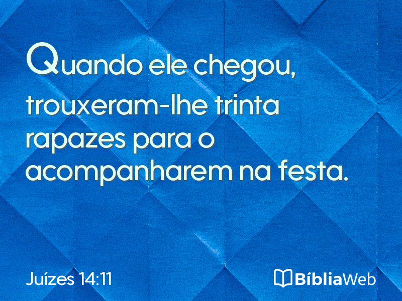 Juízes 14:11 em imagem para compartilhar