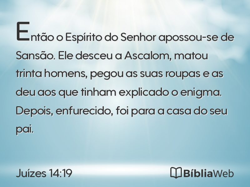Juízes 14:19 em imagem para compartilhar