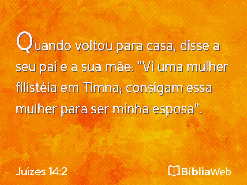 Juízes 14:2 em imagem para compartilhar
