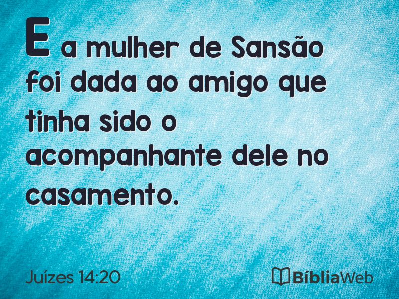 Juízes 14:20 em imagem para compartilhar