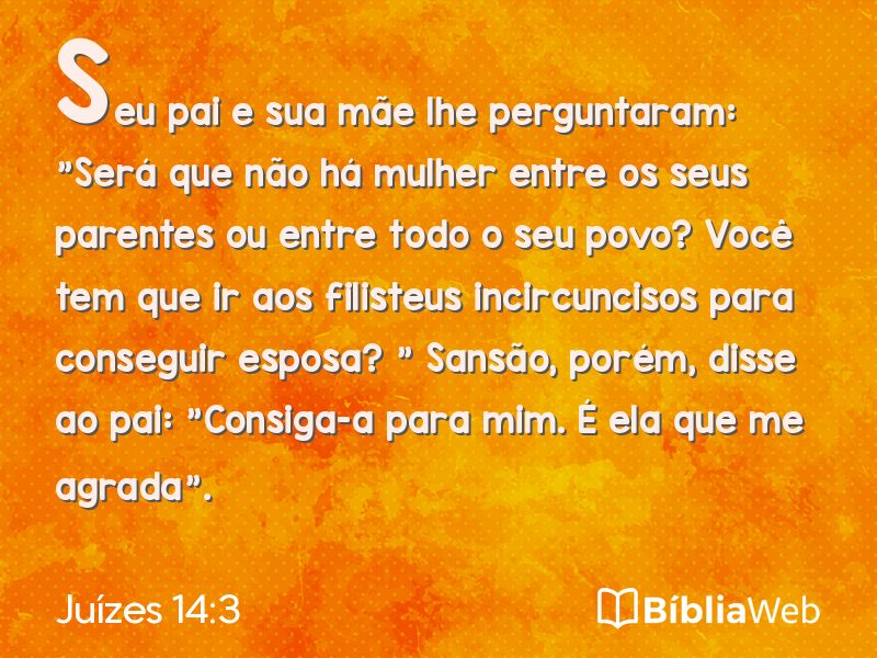 Juízes 14:3 em imagem para compartilhar