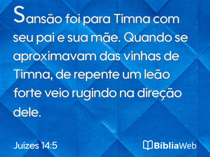 Juízes 14:5 em imagem para compartilhar