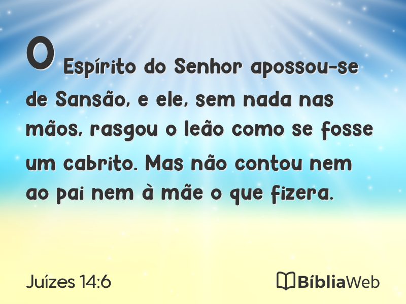 Juízes 14:6 em imagem para compartilhar