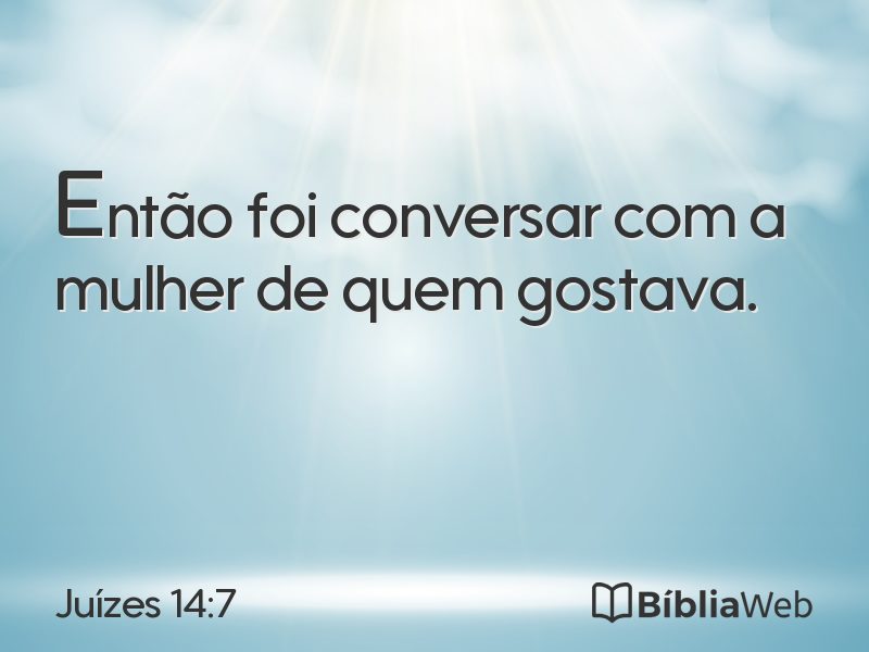 Juízes 14:7 em imagem para compartilhar
