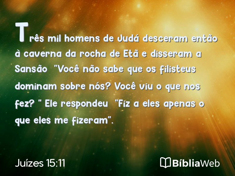 Juízes 15:11 em imagem para compartilhar