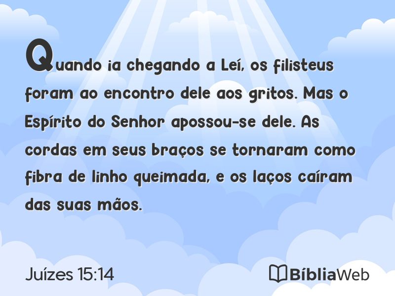 Juízes 15:14 em imagem para compartilhar