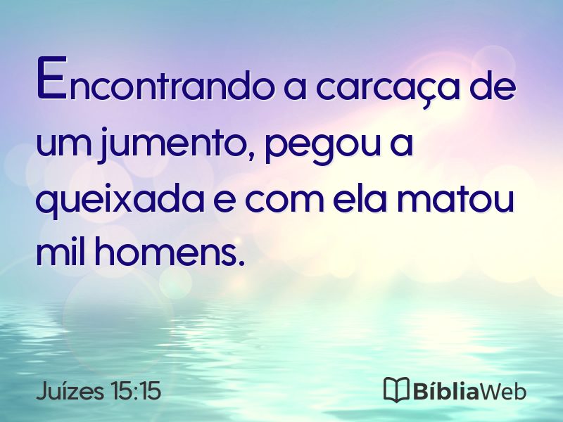 Juízes 15:15 em imagem para compartilhar