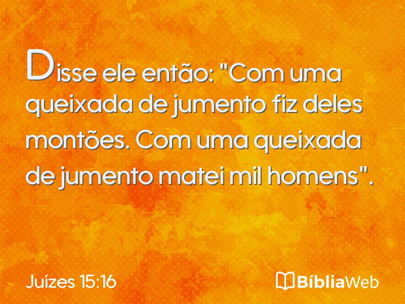 Juízes 15:16 em imagem para compartilhar