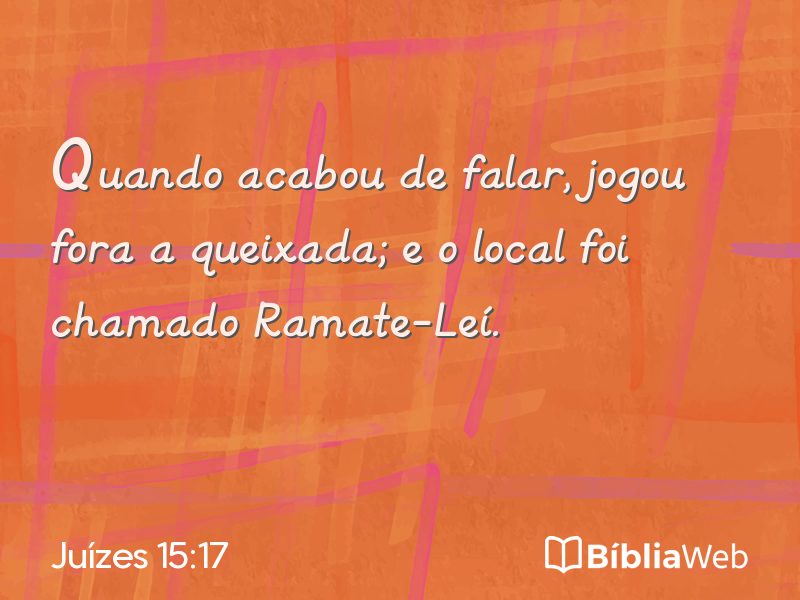 Juízes 15:17 em imagem para compartilhar