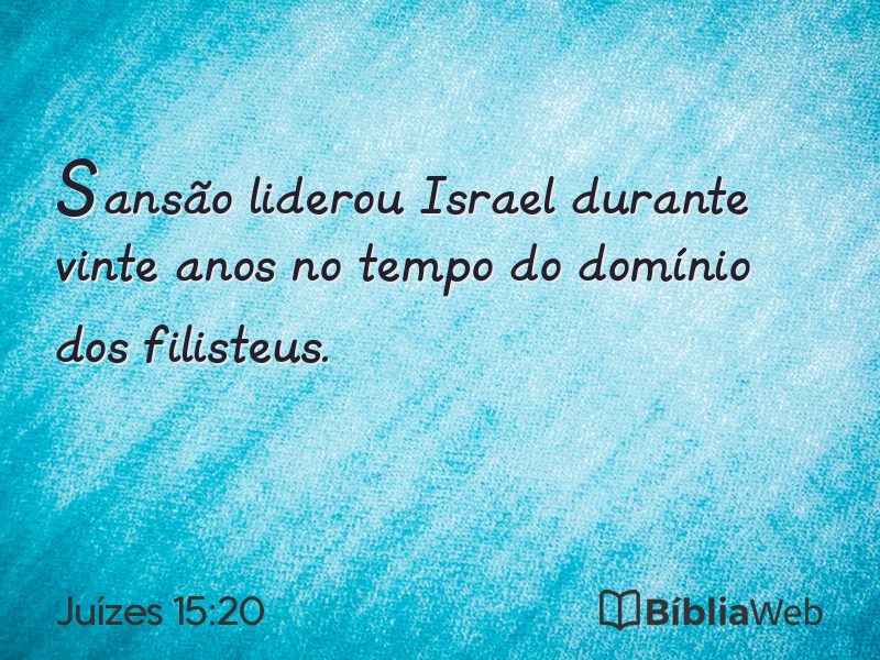 Juízes 15:20 em imagem para compartilhar