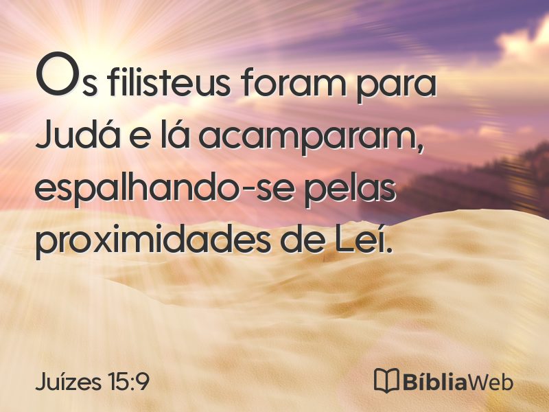 Juízes 15:9 em imagem para compartilhar