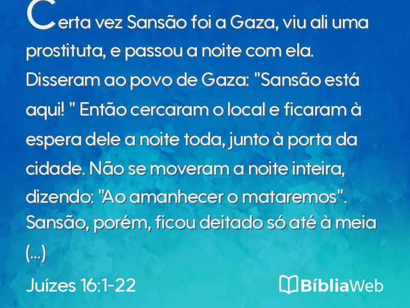 Juízes 16:1-22 em imagem para compartilhar