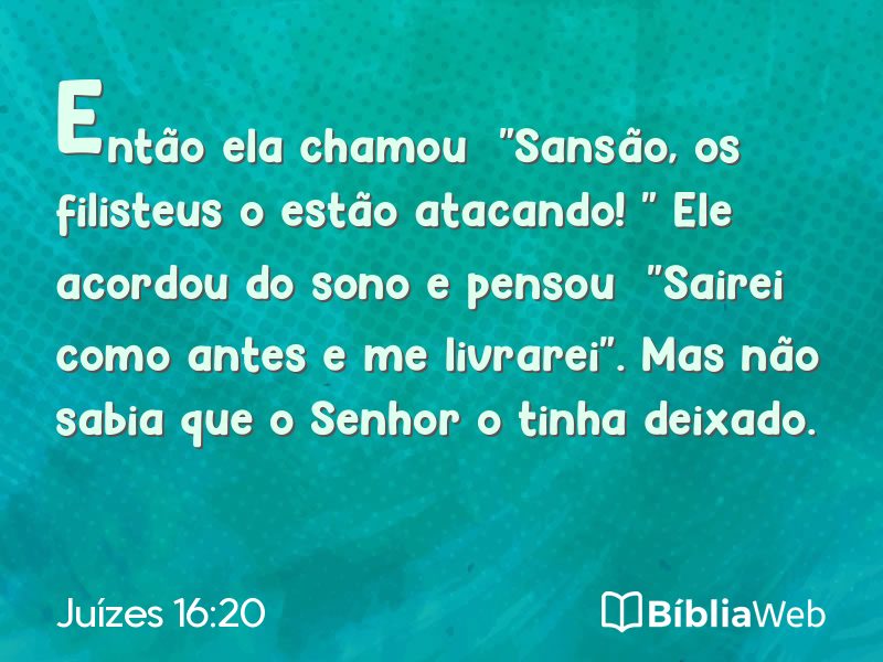 Juízes 16:20 em imagem para compartilhar