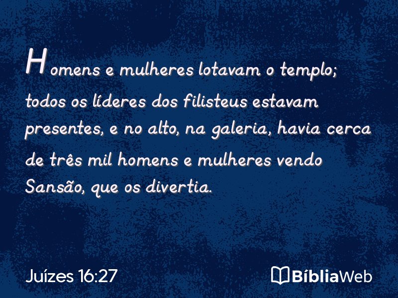 Juízes 16:27 em imagem para compartilhar