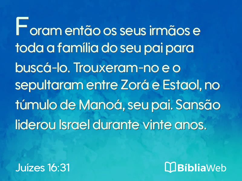 Juízes 16:31 em imagem para compartilhar