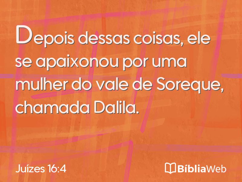 Juízes 16:4 em imagem para compartilhar
