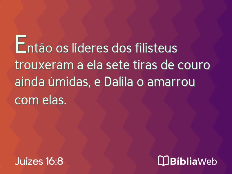 Juízes 16:8 em imagem para compartilhar
