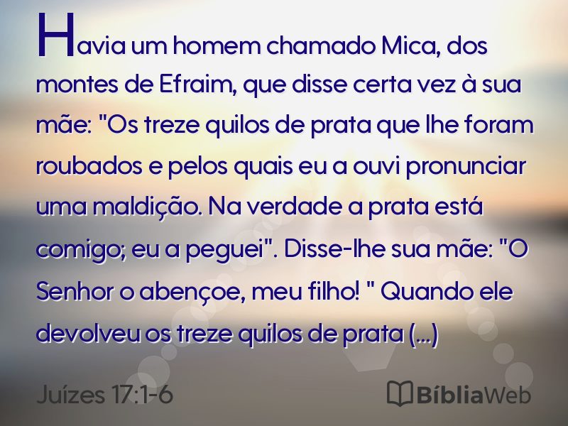 Juízes 17:1-6 em imagem para compartilhar
