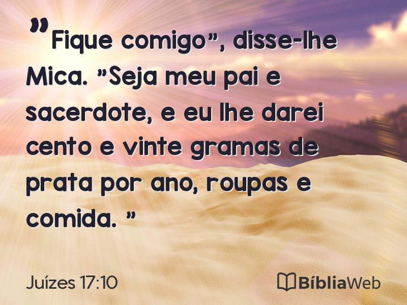 Juízes 17:10 em imagem para compartilhar