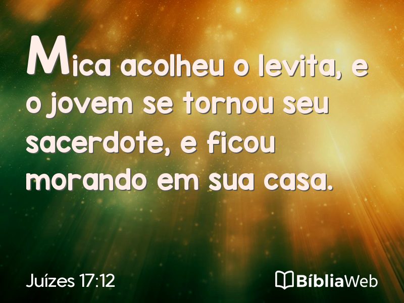 Juízes 17:12 em imagem para compartilhar