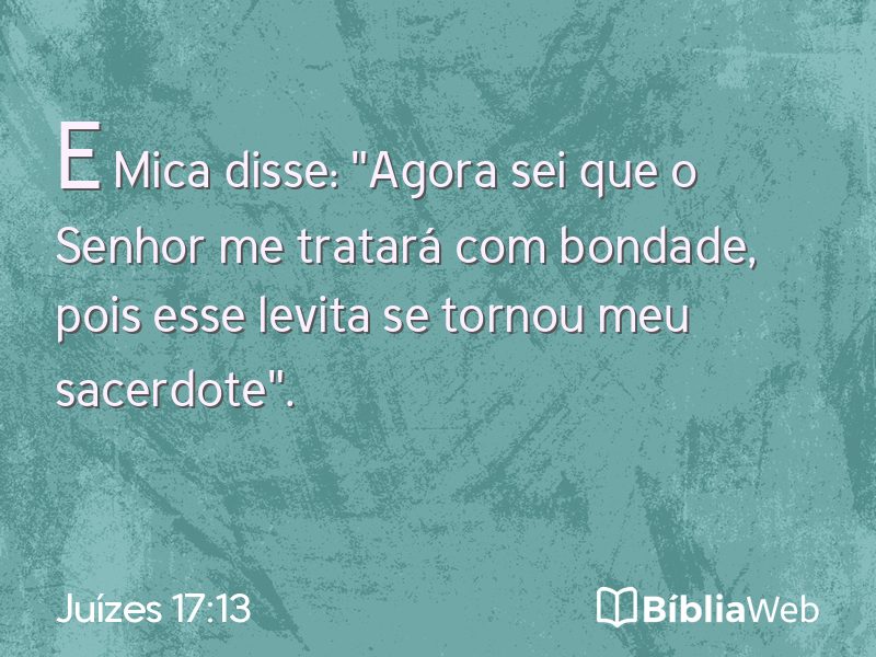 Juízes 17:13 em imagem para compartilhar