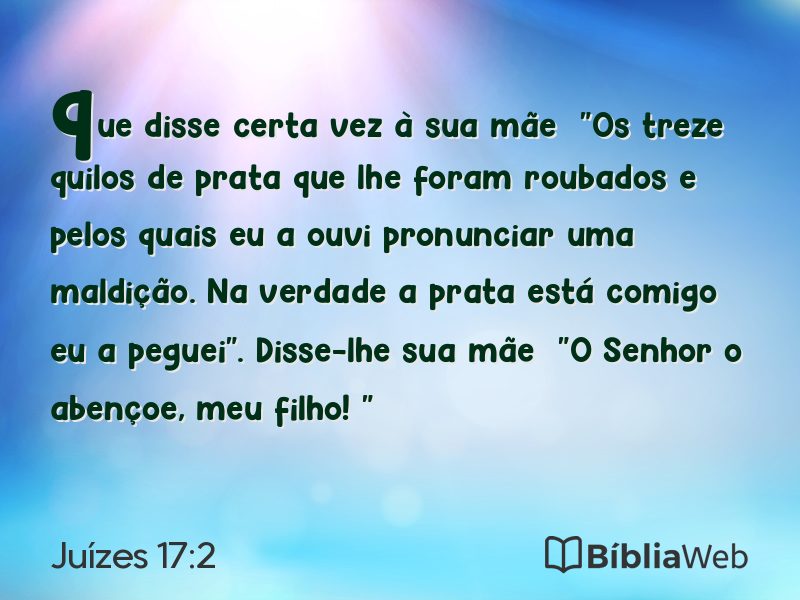 Juízes 17:2 em imagem para compartilhar