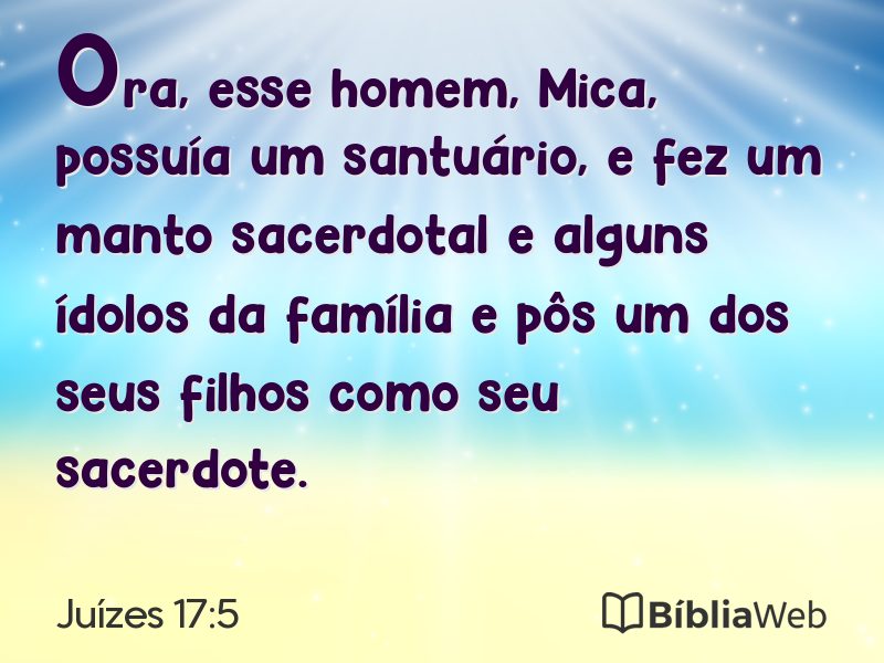 Juízes 17:5 em imagem para compartilhar
