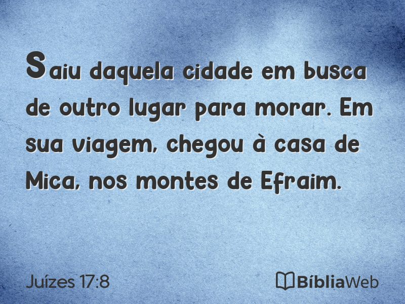 Juízes 17:8 em imagem para compartilhar