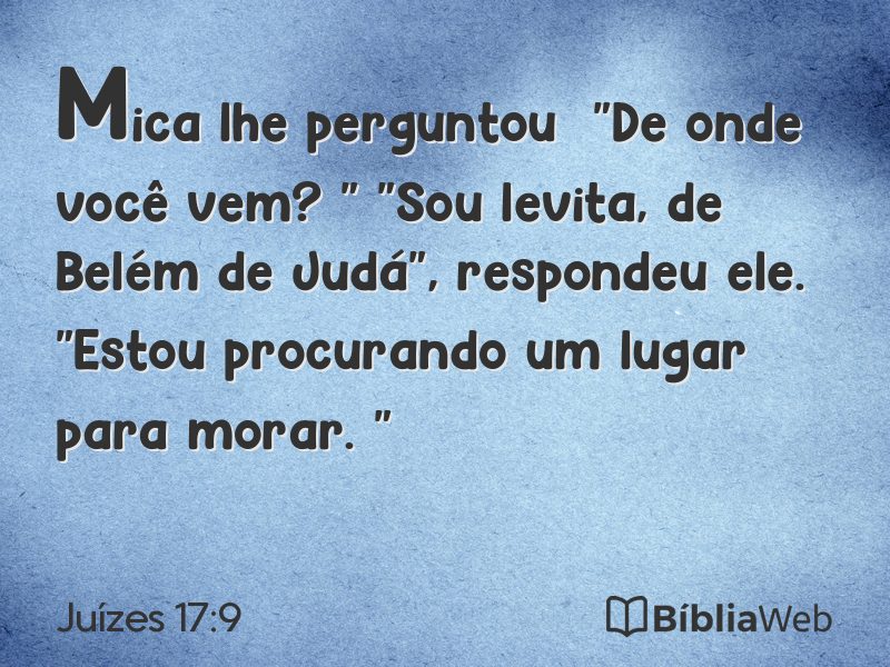 Juízes 17:9 em imagem para compartilhar