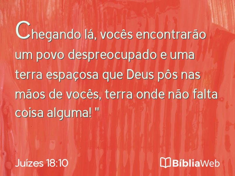 Juízes 18:10 em imagem para compartilhar