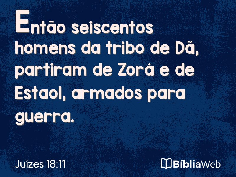 Juízes 18:11 em imagem para compartilhar