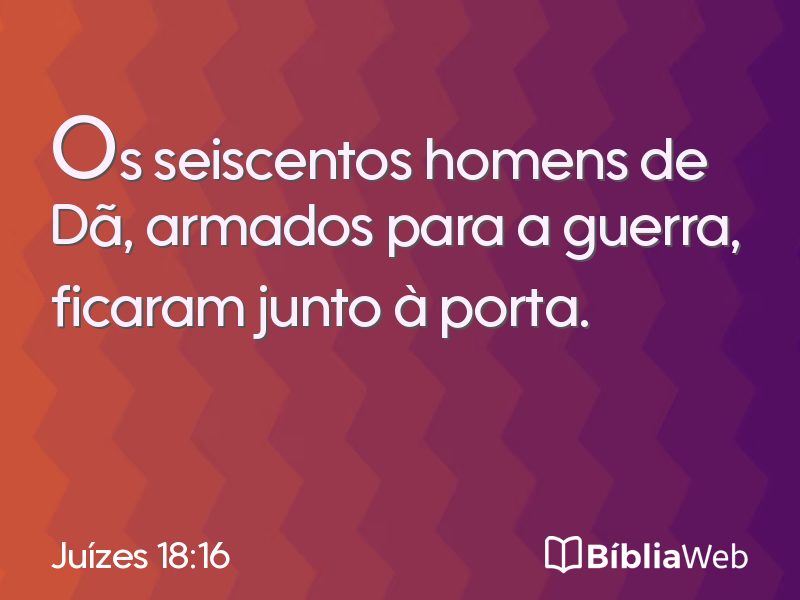 Juízes 18:16 em imagem para compartilhar
